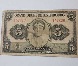 External banknotes are very rare designs of old Luxembourg nnn