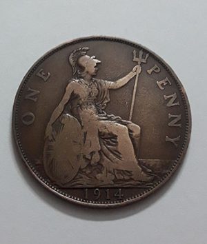 Foreign coin of King George V of Britain in 1914-mbu