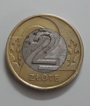 Bimetallic foreign currency coin of Poland, Dozzluti unit, 2008-lai