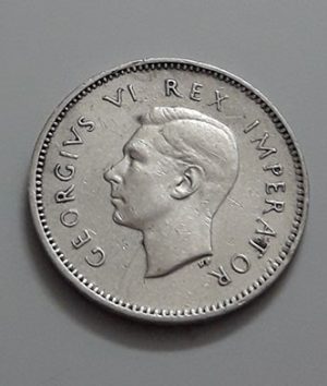 Very rare foreign silver coin of South Africa, King George VI in 1944-sad