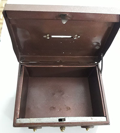 Old encrypted metal safe-cac