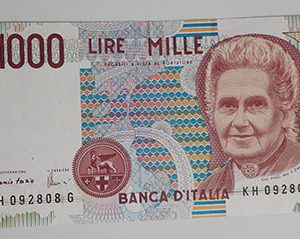Foreign banknote of a very beautiful design of Italy-jsl