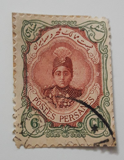 Iranian stamp of six Shah Ahmad Shah Qajar-iuy