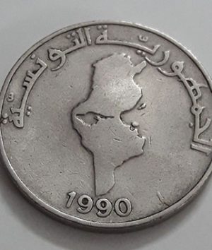Foreign coin commemorating the very rare and valuable design of Tunisia in 1990-rjj