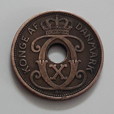 Very rare foreign coin of Denmark, unit 1, 1935-nan