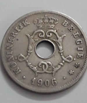Rare foreign coin of Belgium, unit 10, 1906-laa