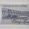 Foreign banknote of the beautiful and rare design of Zaire in 1985-tre