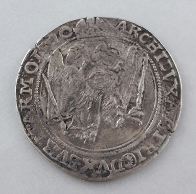 Foreign museum silver coin of Hungary, extremely rare and valuable, 1590-qhq