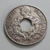 Extremely rare and valuable foreign coin of India and China, colony of France in 1939-kep