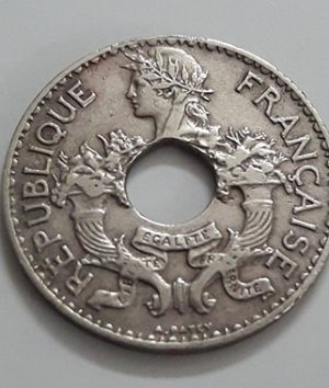 Extremely rare and valuable foreign coin of India and China, colony of France in 1939-kep