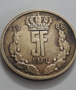 Rare foreign coin of Luxembourg in 1986-quq
