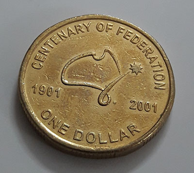 Australian one-dollar commemorative foreign coin Old Queen, 2001-sdf