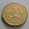 Old Australian one-dollar commemorative foreign coin, 2002-ghj