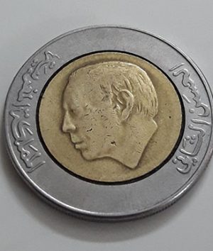 Two-metal foreign coin, beautiful design of Maghreb, 1987-kzz