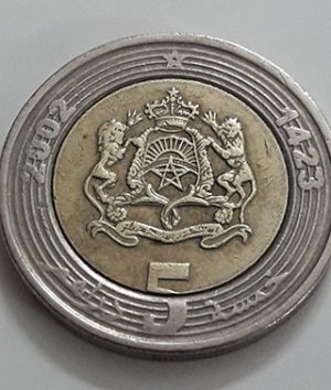 Two-metal foreign coin, beautiful design of the Maghreb country, 2002-zlz