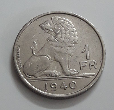 Foreign coin of the beautiful design of Belgium, unit 1, 1940-rzz