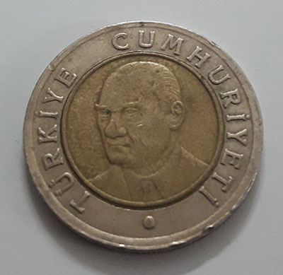 Foreign bimetallic coin of Turkey in 2006-crr