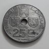 Collectible coins of Belgium 1943, unit 25 mjj
