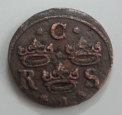Foreign museum collection coin of Sweden, 1635, old-epp