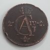 A very beautiful and rare foreign collectible coin 1/2 skilling of Sweden in 1802-xfx