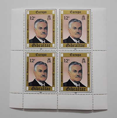 Block of 4 foreign stamps of 1980-aoo