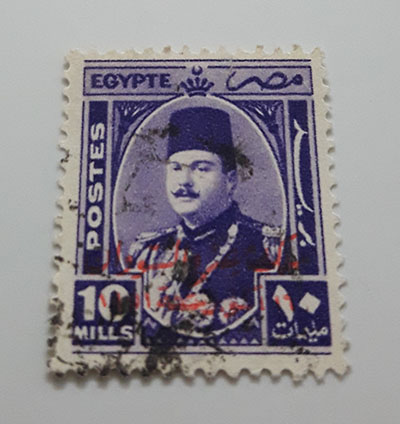 Collection and rare foreign stamp of Egypt Picture of Fouad I (dated)-cqq