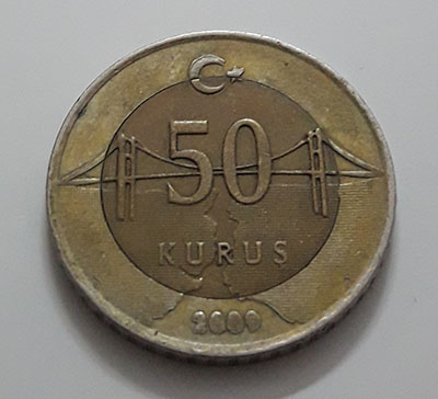 Foreign bimetallic coin of Turkey in 2010-efe