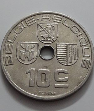 Collectible foreign coin, beautiful and rare design, Belgium, unit 10, 1939-fjf