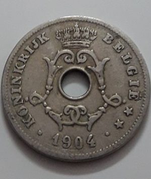 Collectible foreign coin, beautiful and rare design, Belgium, unit 10, 1904-jzz