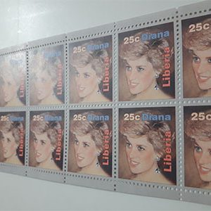 Collectible Foreign Stamp Sheet Picture of Princess Diana-xau