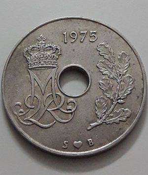 Collectible foreign coins of Denmark in 1975-aek