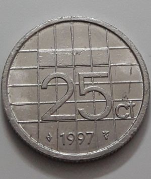 Collectible foreign coin of the Netherlands in 1997-ael