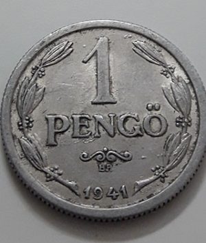 Rare collectible foreign coin Hungary Unit 1 Pengu 1941-ewq