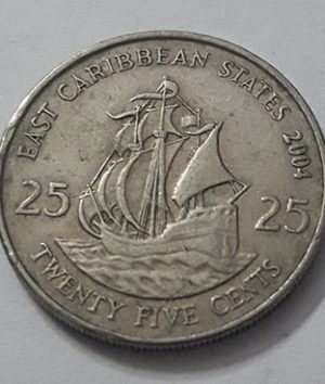 Collectible foreign coin of the Caribbean island of the old queen in 2004-ast