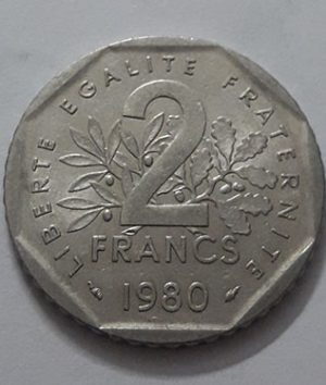 Collectible foreign coin, beautiful design, 2 French francs, 1980-kaf