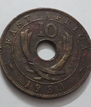 Rare Collectible Foreign Coins Country East Africa Britain Unit 10 of King George V 1933-kaj