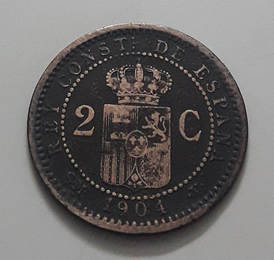 Collectible foreign coins of Spain, unit 2, 1904-daj