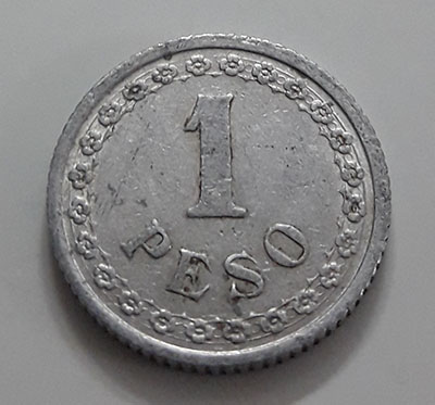 Collectible foreign coin, rare design, 1 peso, Paraguay, 1938-iih