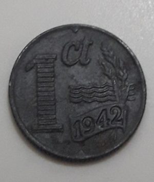 A very rare foreign collectible coin from the Netherlands in 1942-lpl