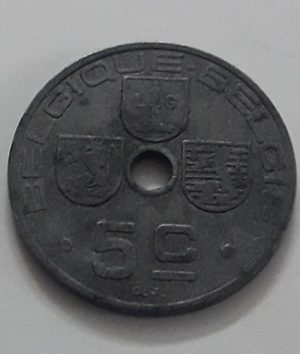 Collectible foreign coin of Belgium, unit 5, 1943-qaz
