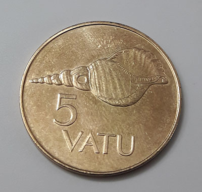 Extremely rare and valuable foreign coin of Vanuatu, 5 units, 2009-tbb