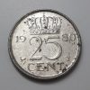 Collectible foreign coin of the Netherlands, unit 25, 1980-dbb