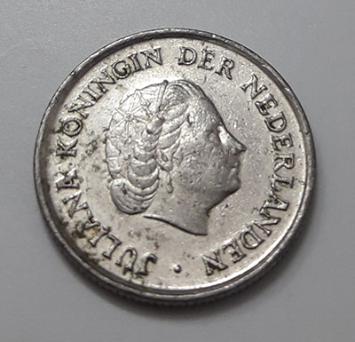 Collectible foreign coin of the Netherlands, unit 25, 1980-bdb