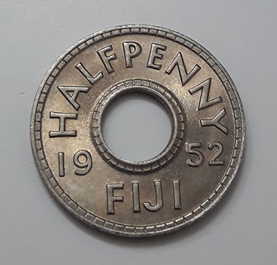 A very rare and rarely seen foreign collectible coin of King George V of Fiji in 1952-ass