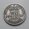 Collectible foreign coins 6 pence British King George VI in 1947-eqq