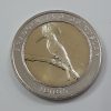Foreign collectible commemorative coin of two birds of Turkey in 2019 (middle part of rice coin and nickel coin round)-zvv