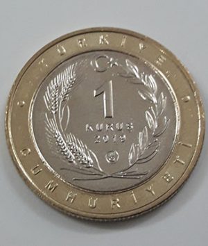 Foreign collectible double commemorative bird coin of Turkey 2019 (middle part of nickel coin and round rice coin)-tzt