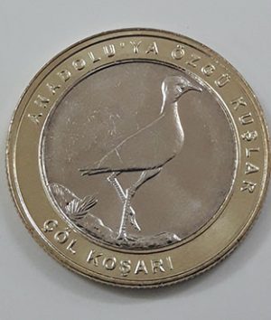 Foreign collectible double commemorative bird coin of Turkey 2019 (middle part of nickel coin and round rice coin)-zqq