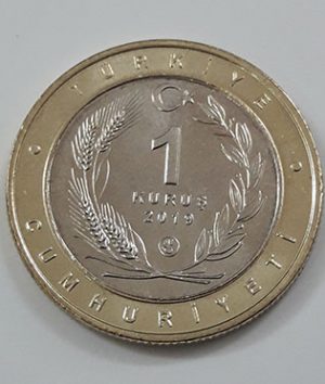 Foreign collectible double commemorative bird coin of Turkey 2019 (middle part of nickel coin and round rice coin)-qzq