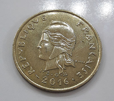 Extraordinarily rare collectible foreign coins of the French colony of Caledonia in 2016-scc